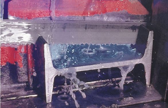 Band saw blade in action